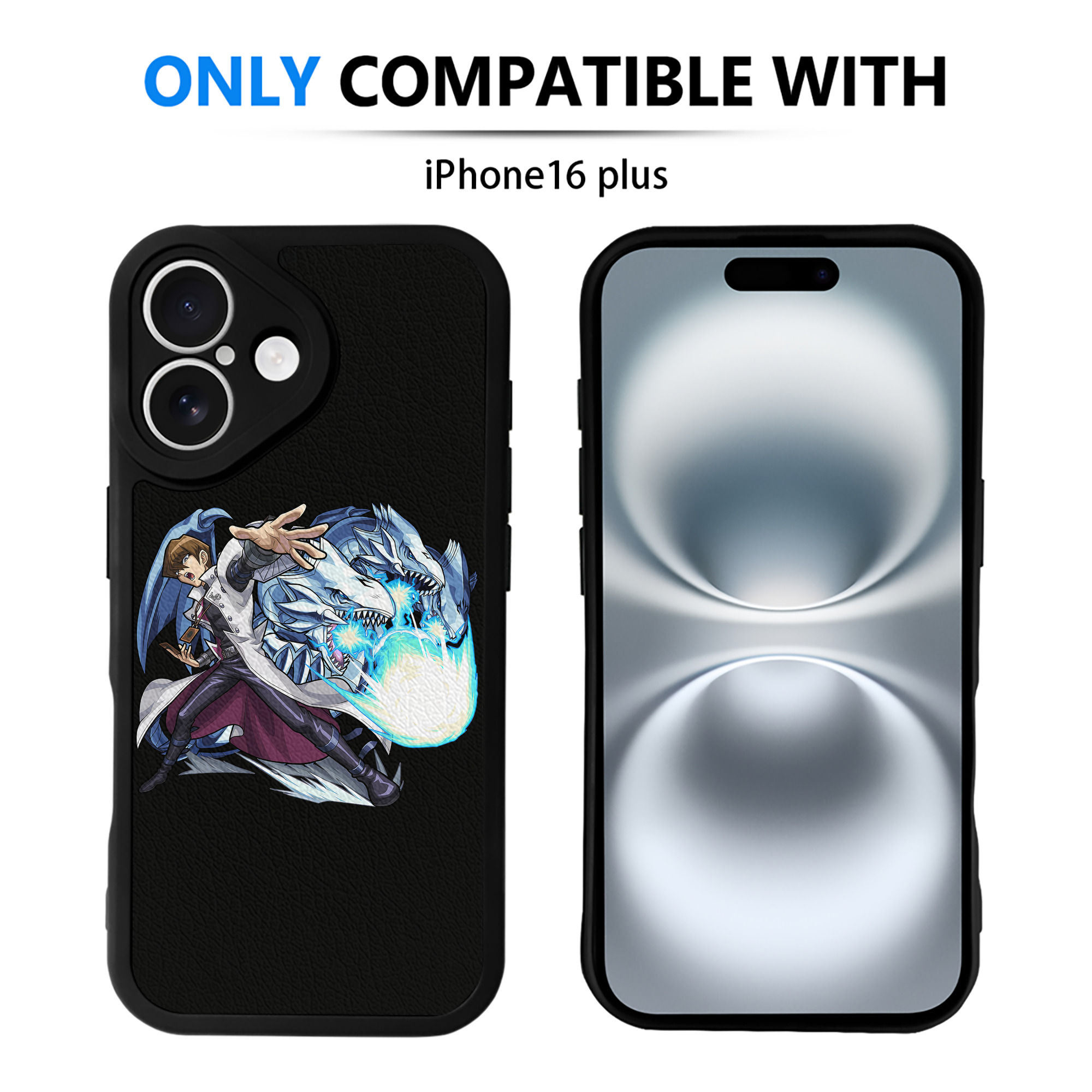 （画像用） 遊☆戯☆王 Yu-Gi-Oh! 【iPhone 16シリーズ対応】シリコンスマホケース（レザー調） 材質：シリコン
